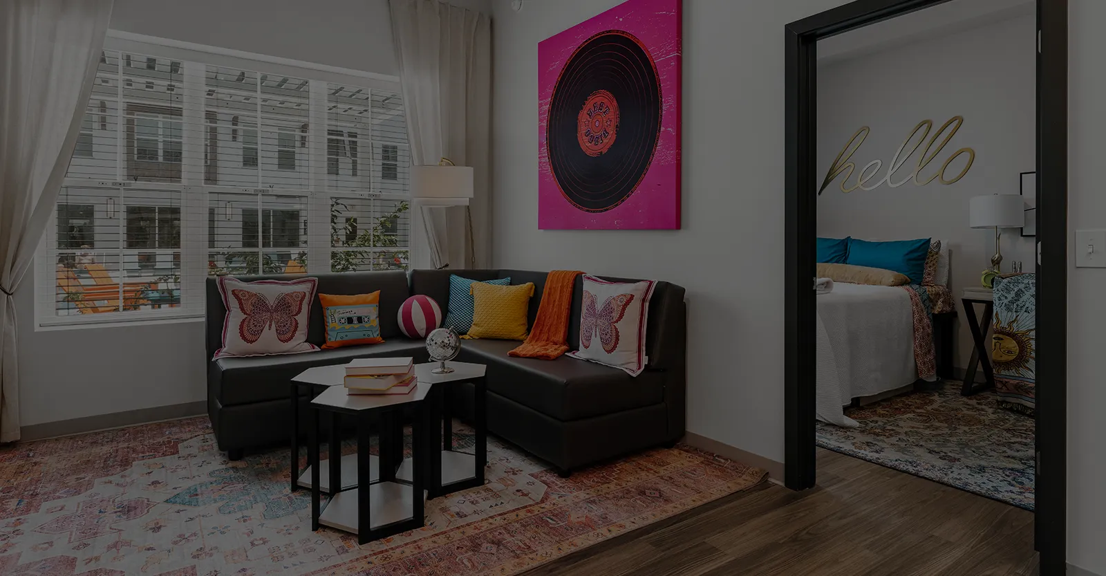 furnished living room